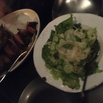 Foxy - This salad and hanger steak! (apologizes for the quality of these photos) - Canadian (New) Near Me - Montreal, Quebec