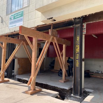 Advanced Structural Builders - Steel Columns Added on  LA Soft Story Project - Structural Engineers Near Me - North Hollywood, California