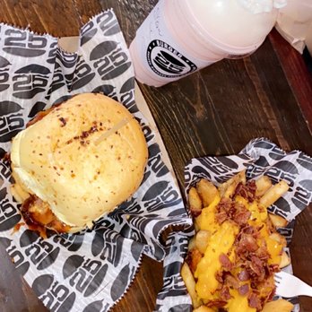 Burger 25 - 20. Pulled Pork Sandwich  Milk Shakes and Super Shakes Choice  Cheese Boardwalk Fries - Burgers Near Me - Toms River, New Jersey