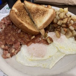 Wagner Restaurant - Corned beef hash and eggs over easy