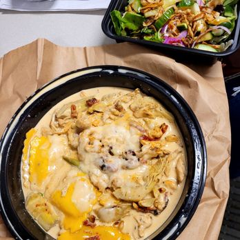 Coco Lezzone - Rosemary chicken ravioli came with a nice side salad. - Mediterranean Near Me - Washington, DC, District of Columbia