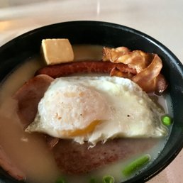 P. Korean instant noodles (luncheon meat, sausage, ham, egg and fish cake)