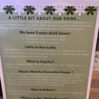 Matcha Cafe Maiko - Menu definitions - Coffee & Tea Near Me - Charlotte, North Carolina Matcha Cafe Maiko - Menu definitions - Coffee & Tea Near Me - Charlotte, North Carolina