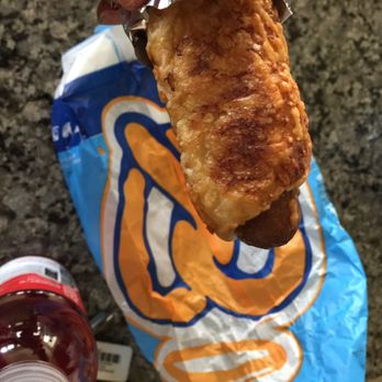 Auntie Anne's - a bag of chips and a hot dog - Fast Food Near Me - Pearland, Texas