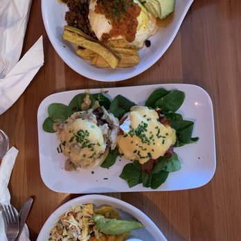 Ruby Slipper Midcity - Top to bottom: Costa Rican, Peacemaker, Crawfish Migas. The Benedict are the way to go here, everything else is bland! - Breakfast & Brunch Near Me - New Orleans, Louisiana Ruby Slipper Midcity - Top to bottom: Costa Rican, Peacemaker, Crawfish Migas. The Benedict are the way to go here, everything else is bland! - Breakfast & Brunch Near Me - New Orleans, Louisiana