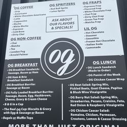Original Grinds Coffee - Menu 9/1/25