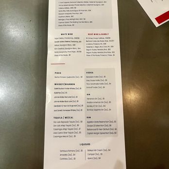 Lima Nation Peruvian Kitchen - Drink menu (back) - Peruvian Near Me - Wichita, Kansas