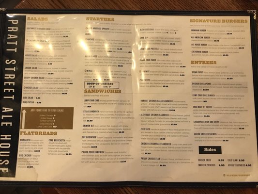 Menu photo 7 Pratt Street Ale House Baltimore, MD