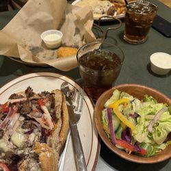 Cowboy Inn Motel Restaurant & Bar - Philly cheesesteak, dinner salad, jalapeño, poppers, crown and sweet tea