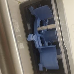 The empty tissue dispenser The empty tissue dispenser