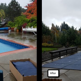 The Pool Tech - Before and After of Safety Cover Installation. - Pool & Hot Tub Service Near Me