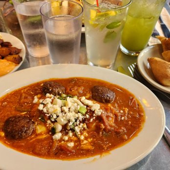 Cafe Bonjour - Shakshuka with Kofta and potatoes is a must! - Breakfast & Brunch Near Me - Boston, Massachusetts