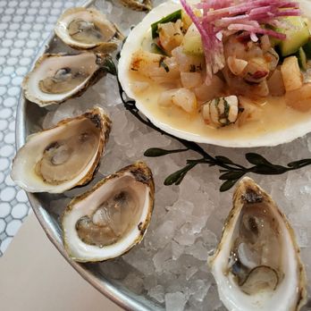 Billingsgate - St. Simon oysters and fresh scallop ceviché - Seafood Near Me - San Francisco, California
