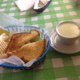 The roast beef and Swiss sand which was delicious! The potato soup was also pretty good especially when fighting a soar throat! The roast beef and Swiss sand which was delicious! The potato soup was also pretty good especially when fighting a soar throat!