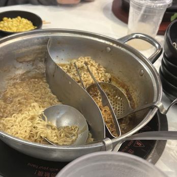 Shabu Shack - they never came to refill our broth :/ there are hella noodles because THERE WAS NO BROTH TO EAT IT WITH - Japanese Near Me - Davis, California