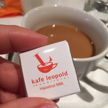 Kafe Leopold - Coffee is sided with hazelnut chocolate you pop in your coffee, if you want. Great added taste! - Austrian Near Me - Washington, DC, District of Columbia Kafe Leopold - Coffee is sided with hazelnut chocolate you pop in your coffee, if you want. Great added taste! - Austrian Near Me - Washington, DC, District of Columbia