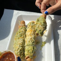 3 rolled tacos $3.80, perfect accompaniment to your Carne asada, machaca, or chorizo burrito!