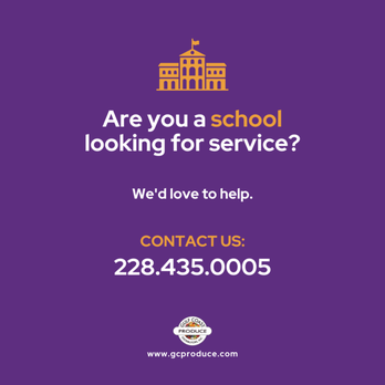 Gulf Coast Produce Distributors - are you a school looking for service? - Fruits & Veggies Near Me - Biloxi, Mississippi Gulf Coast Produce Distributors - are you a school looking for service? - Fruits & Veggies Near Me - Biloxi, Mississippi