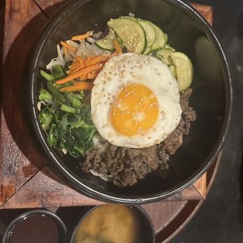 Hanok - Dolsot Bibimbap with Miso soup - Korean Near Me - Seattle, Washington