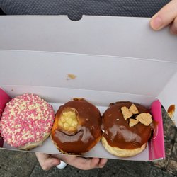 Boomerang Donuts - Strawberries and cream, apples and cinnamon, and banofee