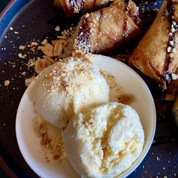LUA Asian Fusion Eatery - Banana Fritters with Vanilla Ice Cream - Asian Fusion Near Me - Dana Point, California LUA Asian Fusion Eatery - Banana Fritters with Vanilla Ice Cream - Asian Fusion Near Me - Dana Point, California