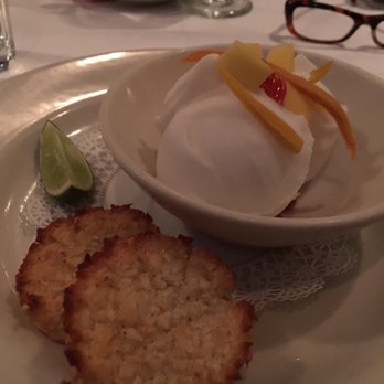 Bloomsbury Bistro - Coconut sorbet - New American Near Me - Raleigh, North Carolina Bloomsbury Bistro - Coconut sorbet - New American Near Me - Raleigh, North Carolina