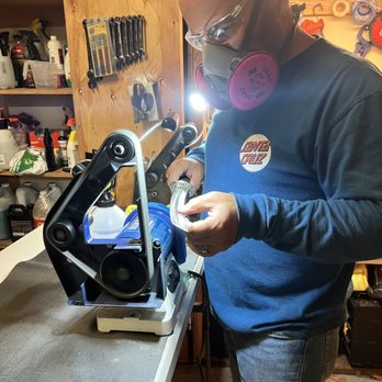 Keep It Sharp - Sharpening in progress. - Knife Sharpening Near Me - Boulder Creek, California