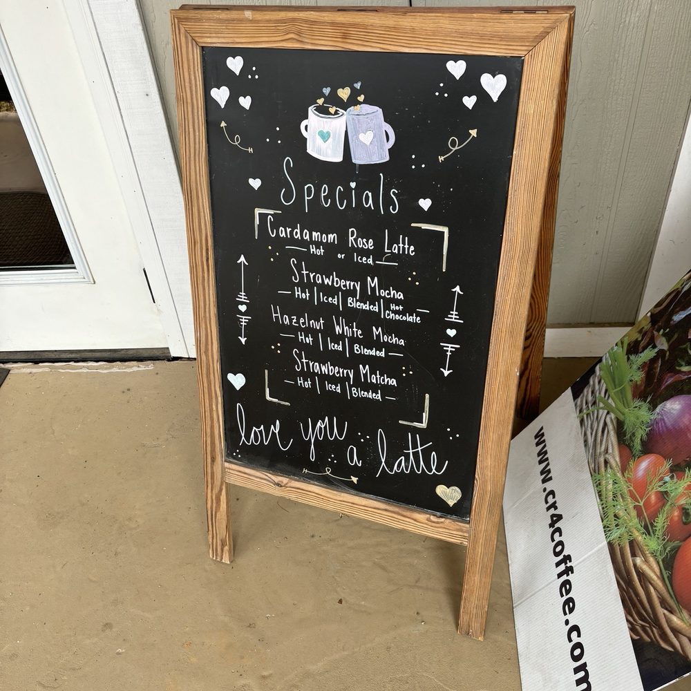Crossroads 4 Coffee and Tea - Specials menu - Farmers Market Near Me - Simpsonville, South Carolina