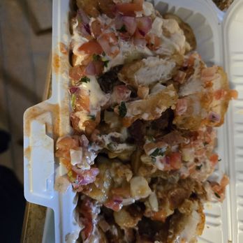 Stacked Pancake & Breakfast House - Buffalo chicken bacon poutine. - Breakfast & Brunch Near Me - Cornwall, Ontario