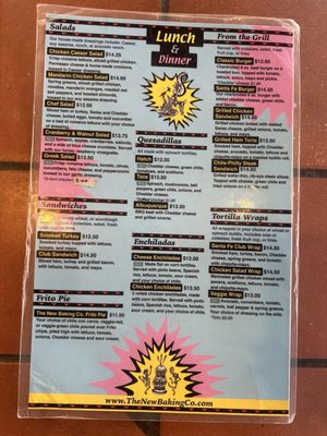 Menu photo 2 The New Baking Company Santa Fe, NM