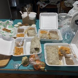 The family meal. It came with fries, which were very good and we ate them before the picture.