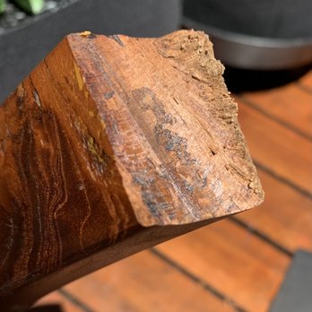 Teak Me Home - Note that the wood only needed to break a tiny bit -- there was already a gap in the knot. - Furniture Stores Near Me - Emeryville, California Teak Me Home - Note that the wood only needed to break a tiny bit -- there was already a gap in the knot. - Furniture Stores Near Me - Emeryville, California