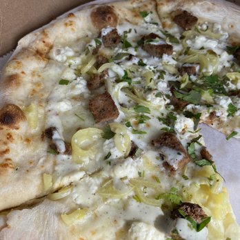 Blue Sparrow - Greek Pizza, from their "Commissary" across from the funeral home in Avalon. JUST GET IT! - Food Trucks Near Me - Pittsburgh, Pennsylvania
