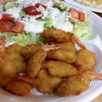 E Z Grill - Butterfly Shrimp and Salad - comes with a drink - Mediterranean Near Me - Jacksonville, Florida