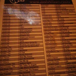 a menu for the restaurant