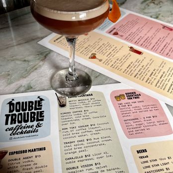 Double Trouble Caffeine & Cocktails - Trashy Chai - Coffee & Tea Near Me - Houston, Texas Double Trouble Caffeine & Cocktails - Trashy Chai - Coffee & Tea Near Me - Houston, Texas