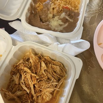 Las Cabañas Mexican Grill & Taqueria - Side shredded chicken,rice and beans - Mexican Near Me - Berkeley, California