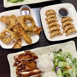 Midori Teriyaki Wok - Teriyaki Spicy Chicken, Chicken and Chicken Katsu Combination Special, Gyoza, Prawn Tempura