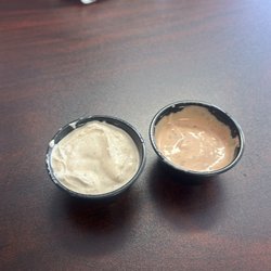 The Sticks - Tartar sauce (Left) fry sauce (right)