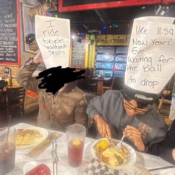 Dick's Last Resort - Indianapolis - Me with my order and my teacher - Bars Near Me - Indianapolis, Indiana