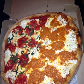 Krispy Pizza - Half vodka sauce, half fresh mozz. How has NO ONE put this up yet? You are welcome, Yelp world. - Pizza Near Me - Brooklyn, New York Krispy Pizza - Half vodka sauce, half fresh mozz. How has NO ONE put this up yet? You are welcome, Yelp world. - Pizza Near Me - Brooklyn, New York