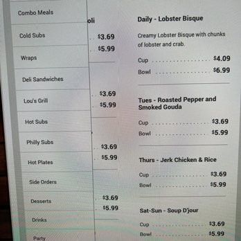 Lou's Giant Subs - Huge menu - Sandwiches Near Me - Pompano Beach, Florida
