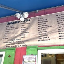 Bodacious Cones Irving - Flavors menu