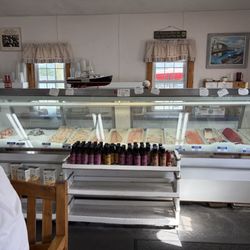 The seafood display section.