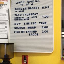 Tacos Del Corazon - New specials.