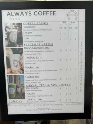 Menu photo 4 Always Coffee Montebello, CA
