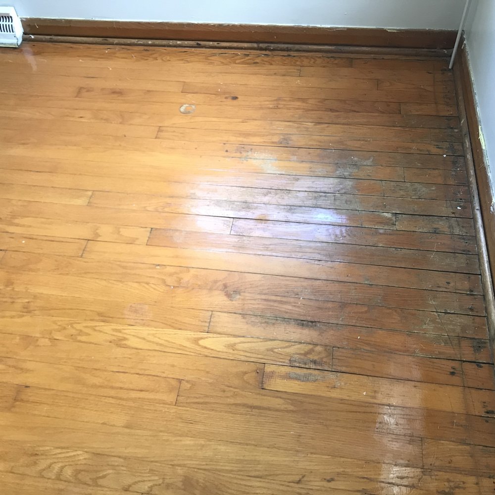 Perfect Hardwood Flooring - Before - Damaged and stained - Flooring Near Me - Chicago, Illinois Perfect Hardwood Flooring - Before - Damaged and stained - Flooring Near Me - Chicago, Illinois