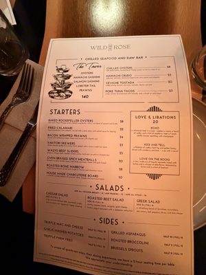 Menu photo 1 Wild Rose Eatery and Bar Campbell, CA Menu photo 1 Wild Rose Eatery and Bar Campbell, CA