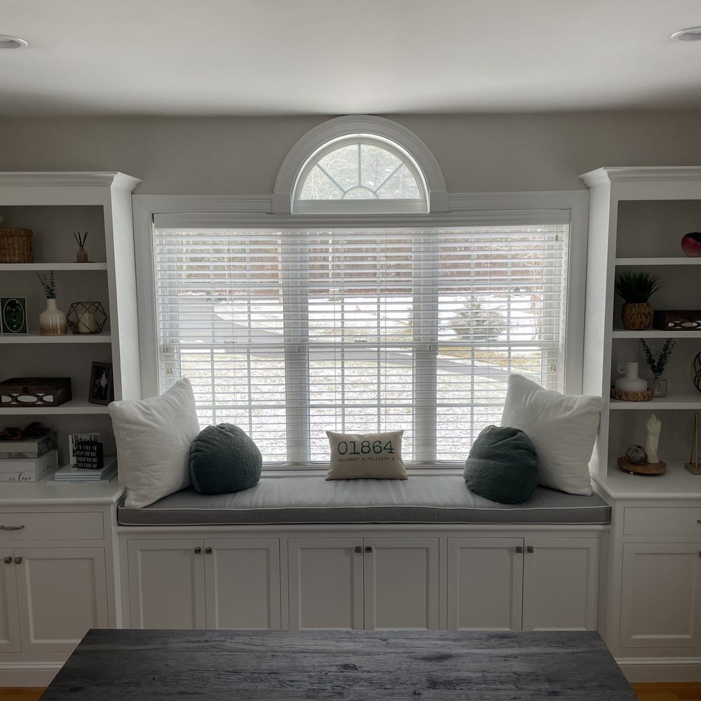 Salem Architectural Woodworking - New built in with large window seat - Cabinetry Near Me - Gloucester, Massachusetts Salem Architectural Woodworking - New built in with large window seat - Cabinetry Near Me - Gloucester, Massachusetts