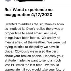 PA Vapor - Email response from business